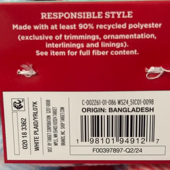 Wondershop Women’s Red Blue and White Plaid Pajama Pants Small NWT - Picture 6 of 6